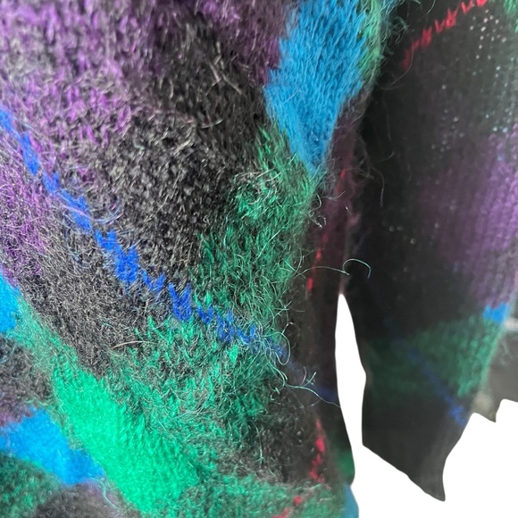 Vintage Rosanna Sweater Pullover Argyle Mohair Blend Womens Size Large - Picture 7 of 8